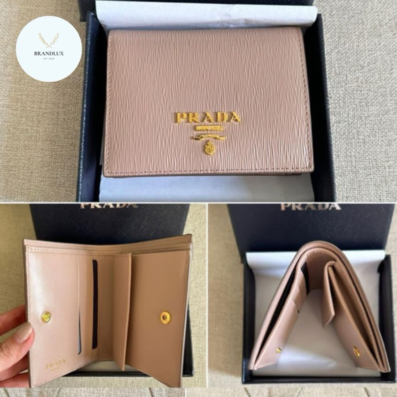 Prada small bifold wallet saffiano