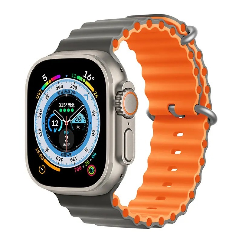 Strap Newest Waterproof Silicone Ocean Smartwatch Iwatch Ultra Apple Watch