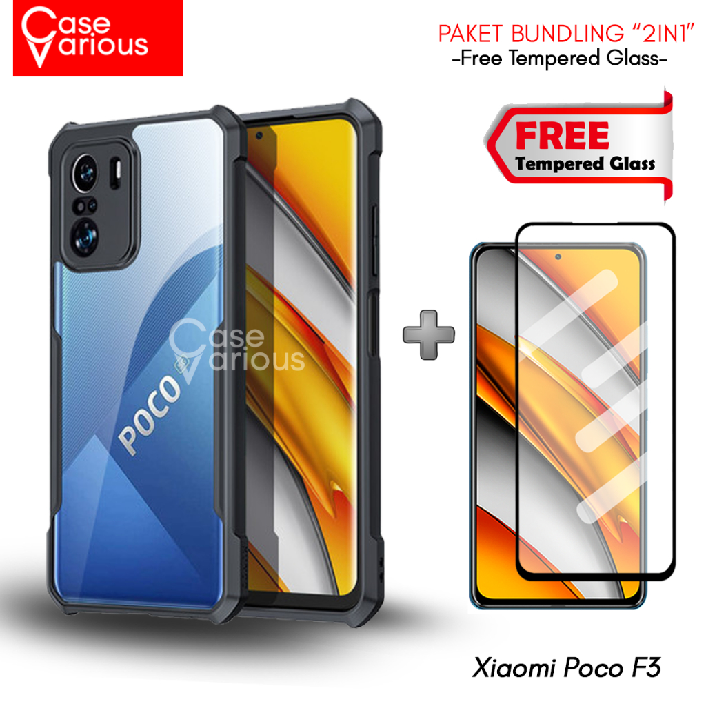 Promo Case Xiaomi Poco F3 Paket Casing dan Tempered Glass