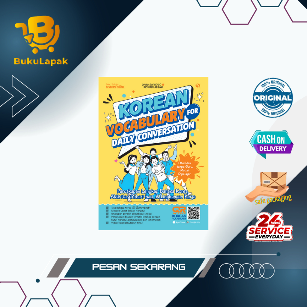 VOCABULARY BOOK - KOREAN VOCABULARY DAILY CONVERSATION - BUKU BAHASA KOREA - BUKU CONVERSATION