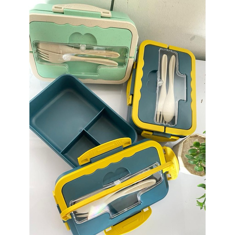 tempat bekal set sendok garpu / kotak makan / kotak bekal