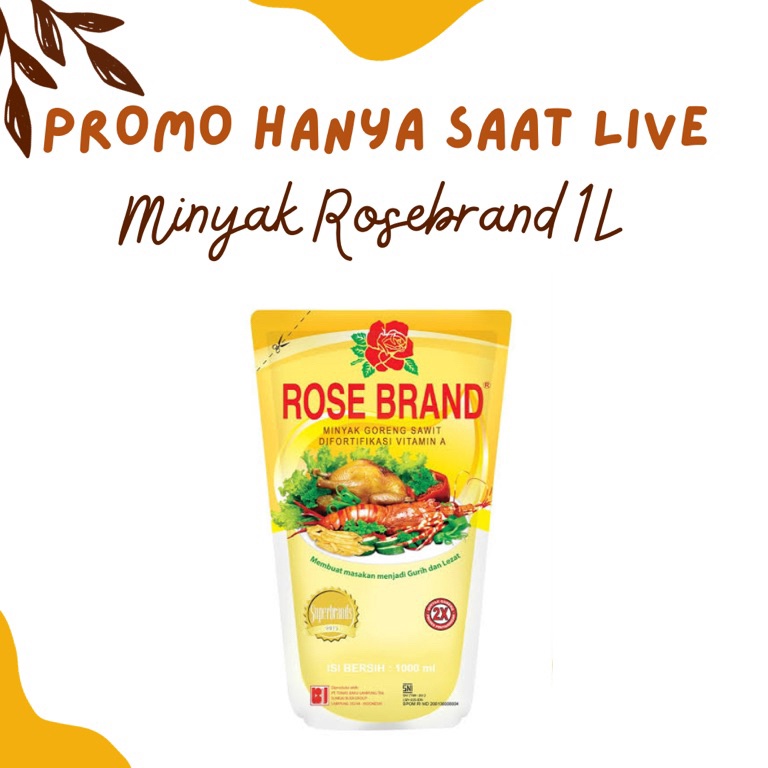 

[☪A91➤] [BISA COD JATENG] Minyak goreng rosebrand 1 liter Promo Terpopuler
