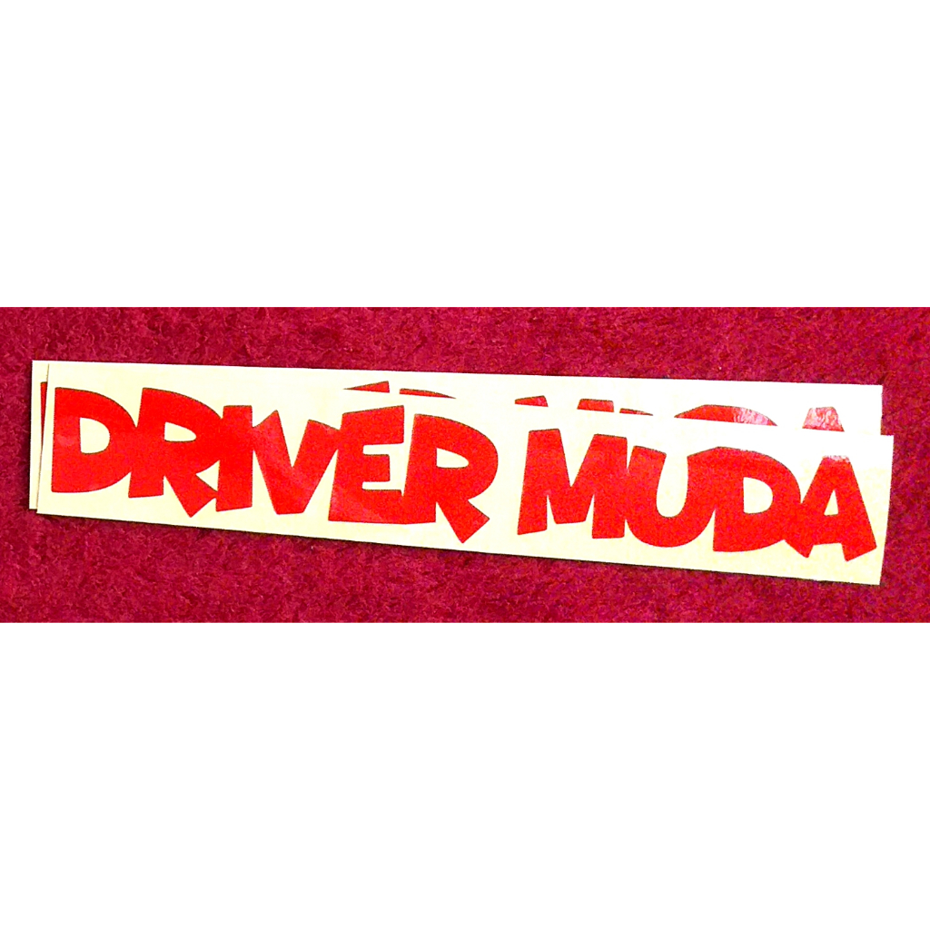 Stiker cutting driver muda, sticker driver muda