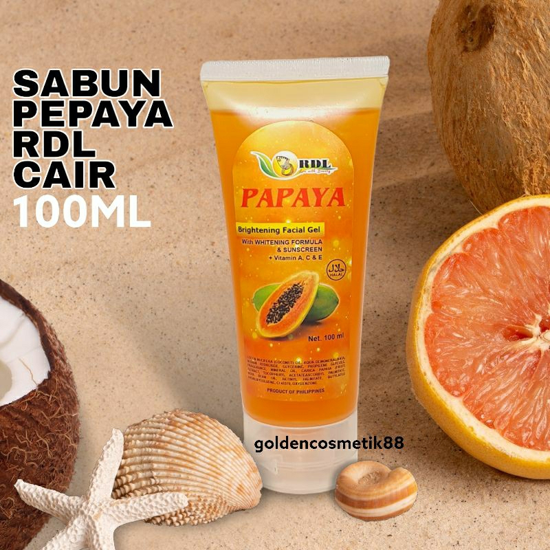 Papaya brightening facial gel/ sabun cair papaya