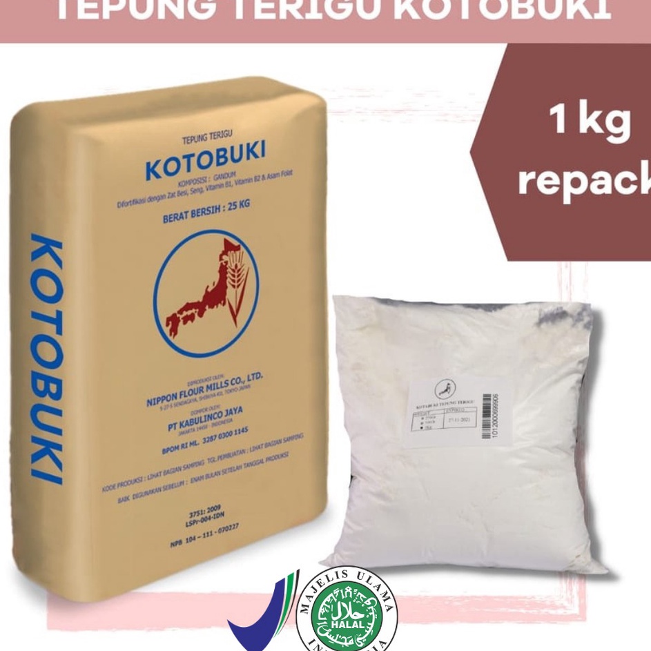 

[KODE NWSPW] Tepung Terigu Kotobuki Jepang Repack 1Kg