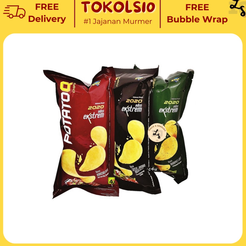 

Terkini Potato Q Chips 1 Pack Isi 10 pcs @28gr Harga Termurah