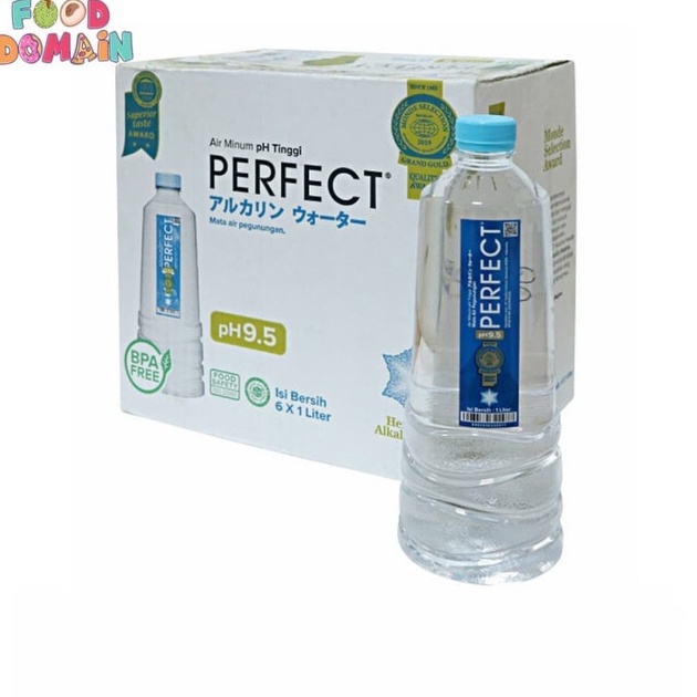 

[KODE YAY9F] Perfect Natural Alkaline Water pH9.5 - 1L - 1 Dus / 6 Botol