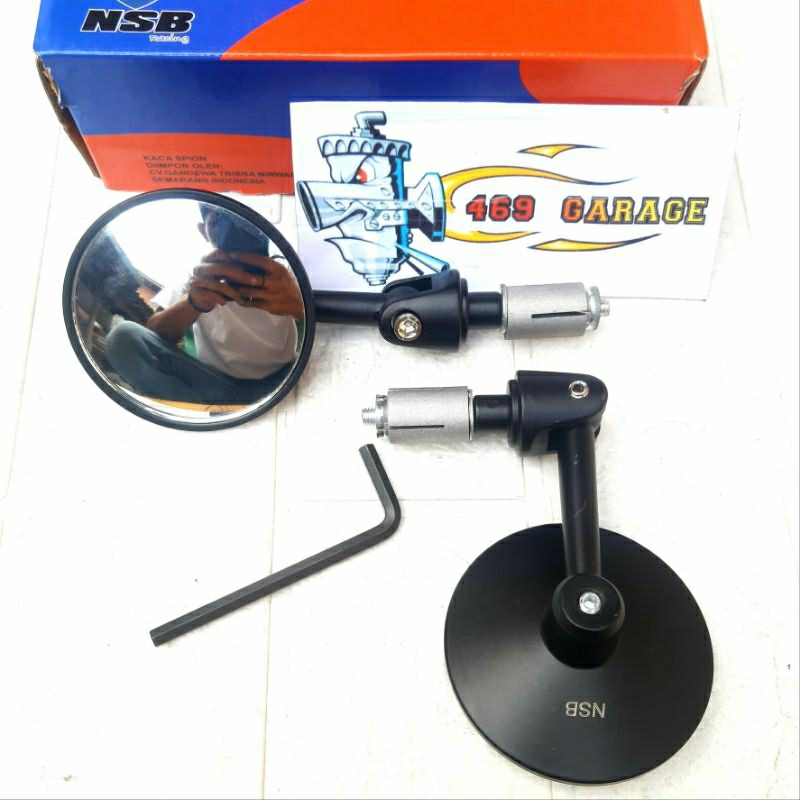 Spion Jalu Bulat Kaca Cembung Unniversal | Spion Barend-Spion Samping Stang Nmax Vario Scoopy Aerox 