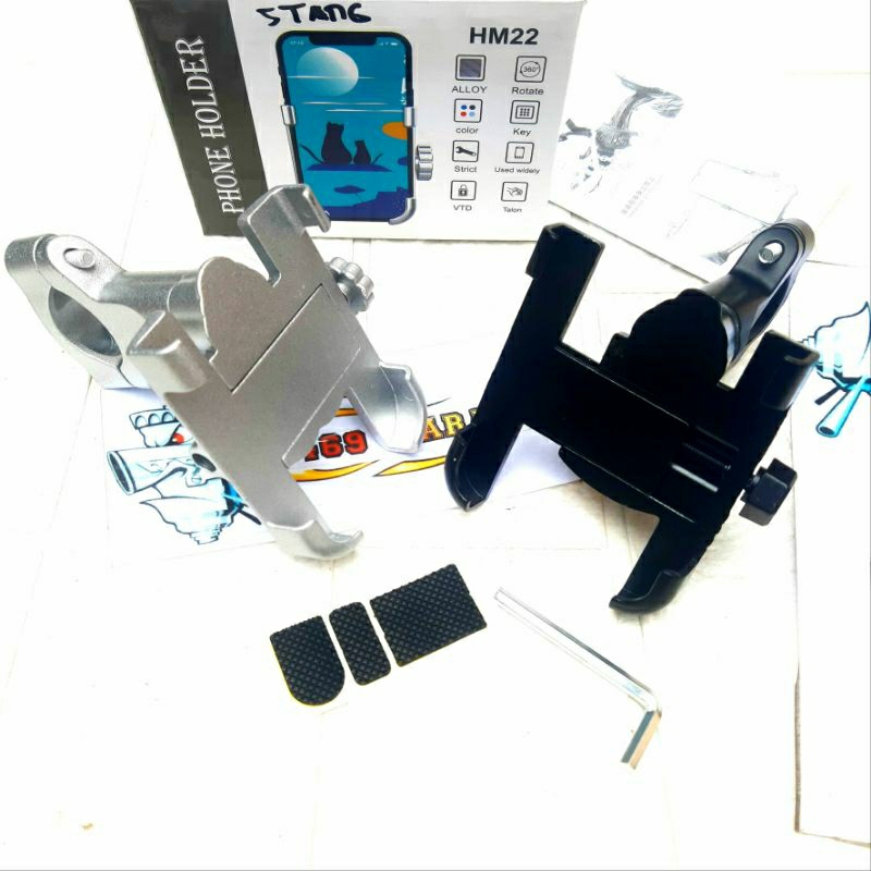 Holder Phone Stang | Dudukan Tempat Handphone Stang Motor Vixion Cbr Ninja Gl  Megapro Pcx Adv Xride