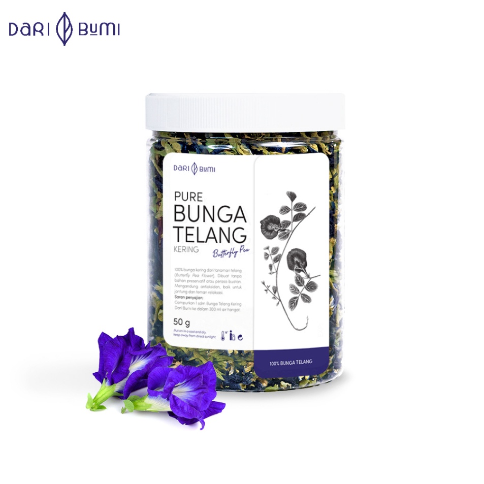 

[KODE KYSGO] Dari Bumi Teh Bunga Telang Kering Butterfly Pea Teh Herbal