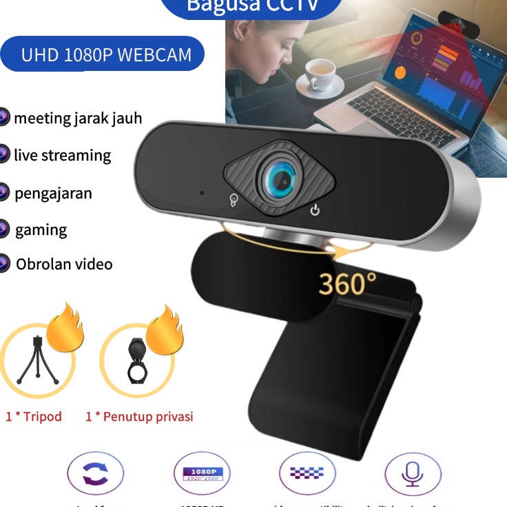 Diskon 【100% True Hd】Kamera Webcam Laptop With Mic Live Streaming Ip Camera Usb Camera Zoom Meeting 