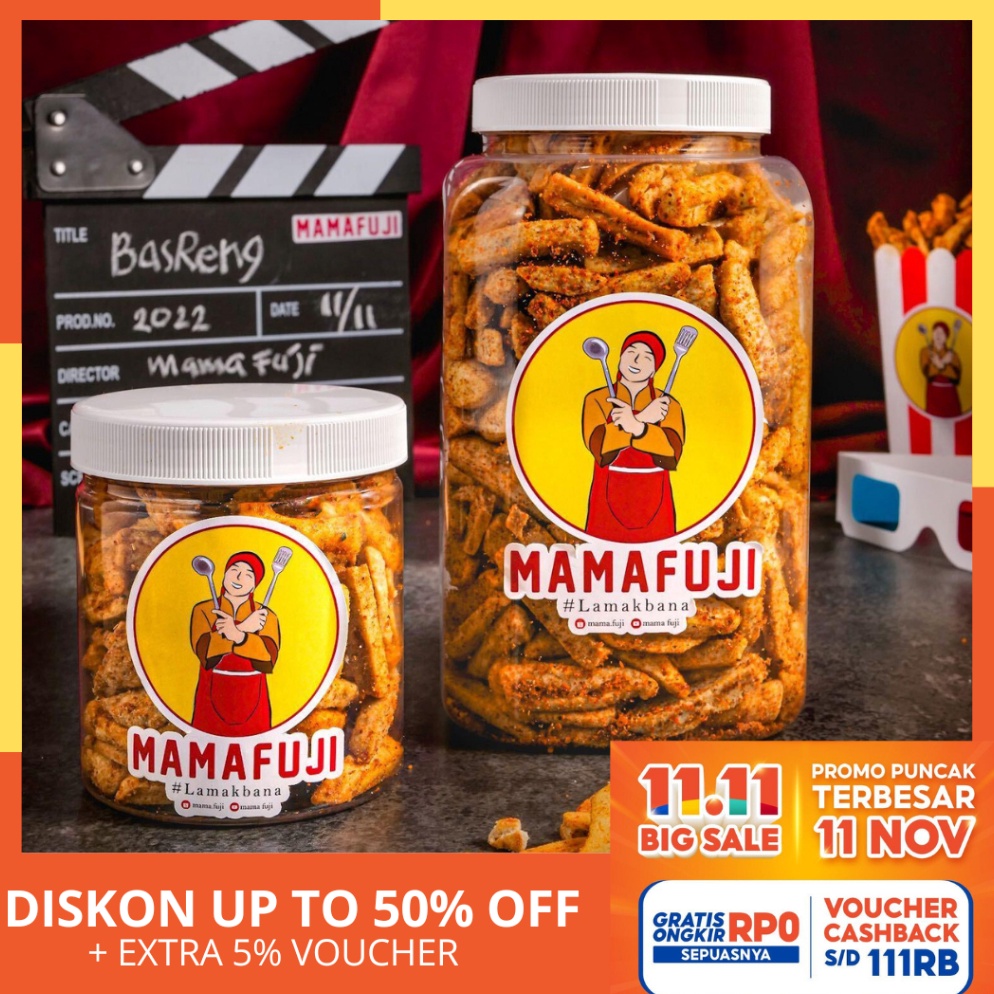 

[✱Y7\] Mamafuji - Basreng Pedas Asin Balado Original Pedas Daun Jeruk 850gr On Sale