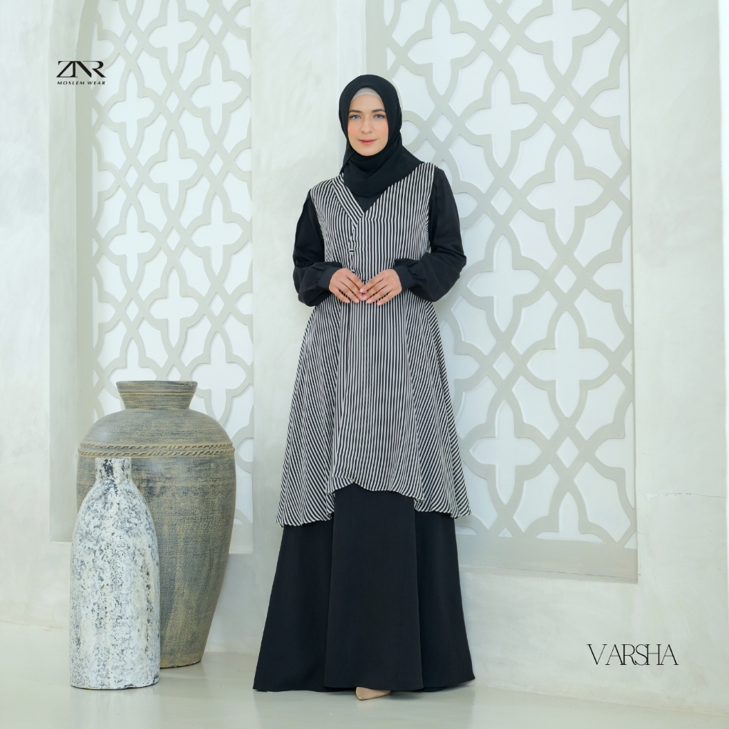 Gamis Wanita Set Outer Terbaru Baju Gamis Semi Formal Dress Wanita Kekinian Gamis Busui Friendly Var