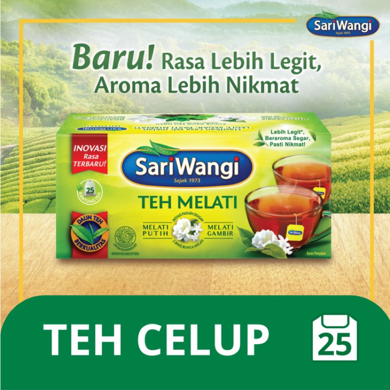 

SARIWANGI TEH MELATI PUTIH GAMBIR JASMINE TEA CELUP