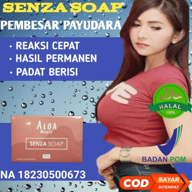 Terlaris SENZA SOAP by ALOA BEAUTY ORIGINAL PEMBESAR PAYUDARA AMPUH PERMANEN JAMU SALEP PEMBESAR MR 