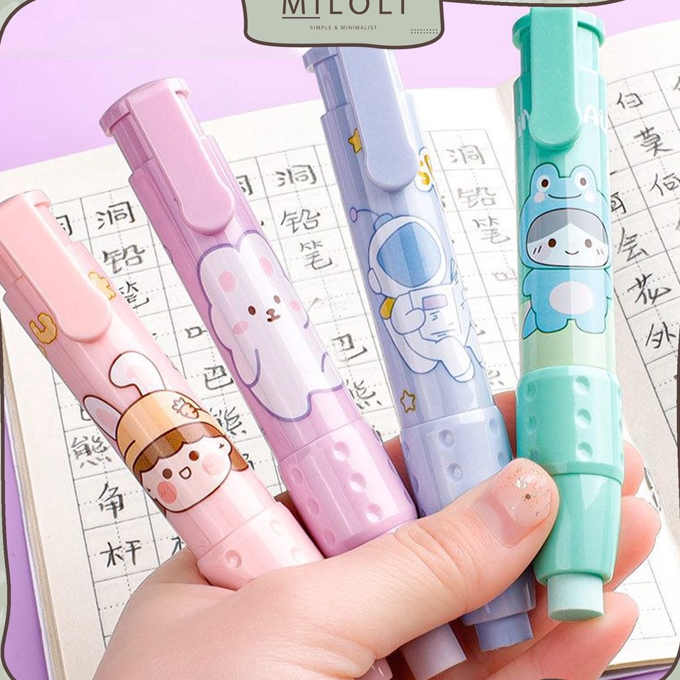 

Best Produk [MILOLI] 1Set PRESS THE ERASER Penghapus Pensil Karet Mekanik Refil Kartun Cute Korean - F0183