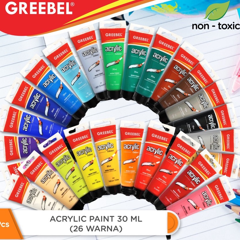 

Terlaku.➧ Grebeel Acrylic Colour 30ml / Cat Akrilik Greebel 30ml W88 ➳