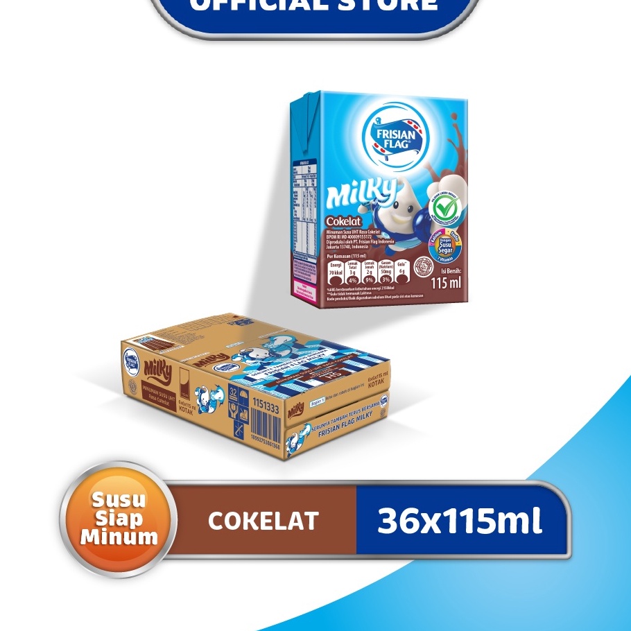 

[KODE BY8WY] Frisian Flag UHT Milky Chocolate 115ml (36pcs) Multipack