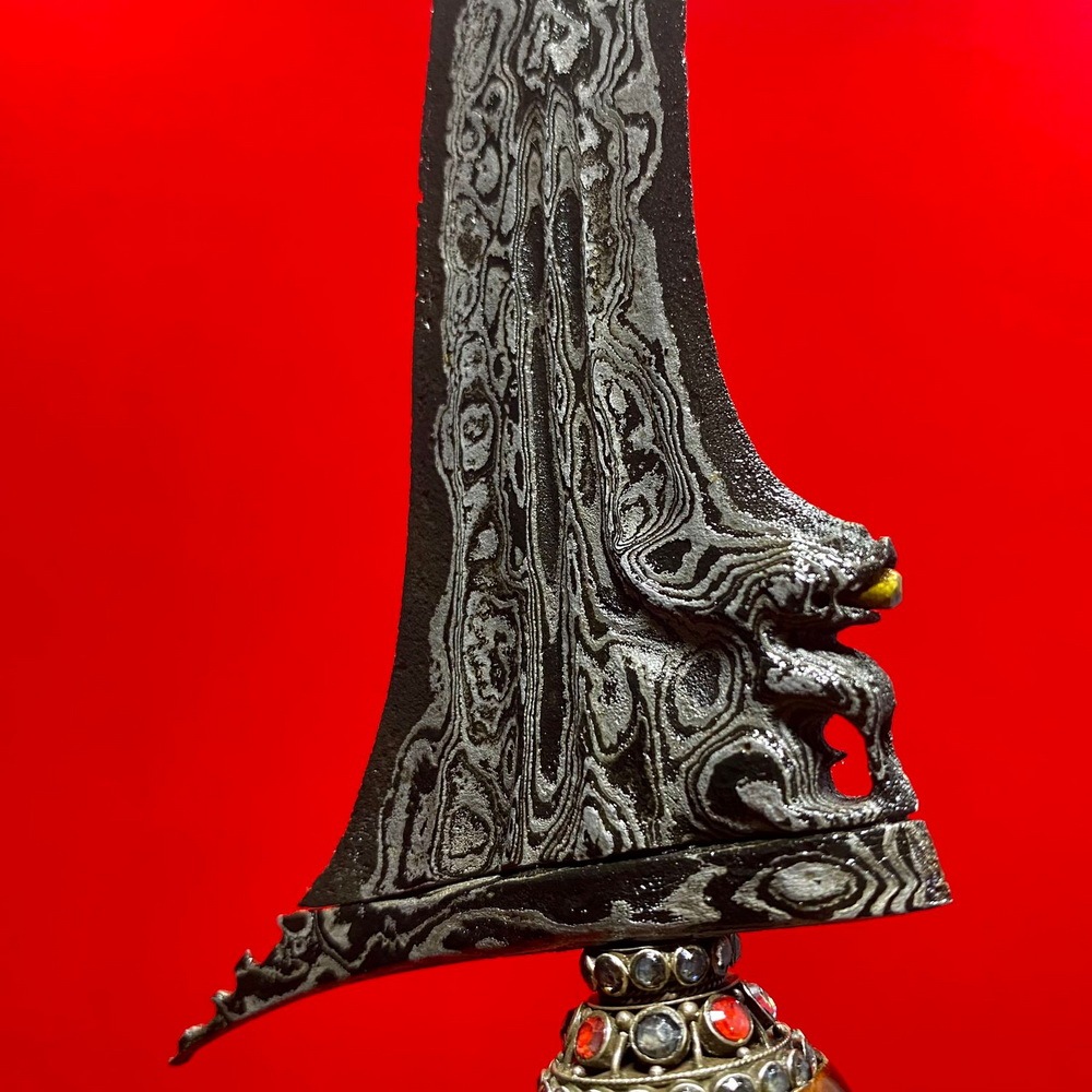 Keris Singo Barong Ngemut Emas Yang Asli Sepuh Kuno Mataram Sultan Agung Pamor Segoro Wedhi Paling D