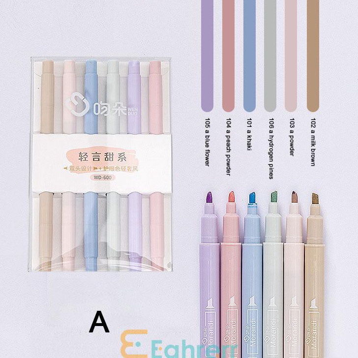 

Best Seller ✨EG 6 PCS Spidol Highlighter Pastel Colour Pen Journal Marker Pen Alat Tulis Replacement Stabilo-Eghrerr