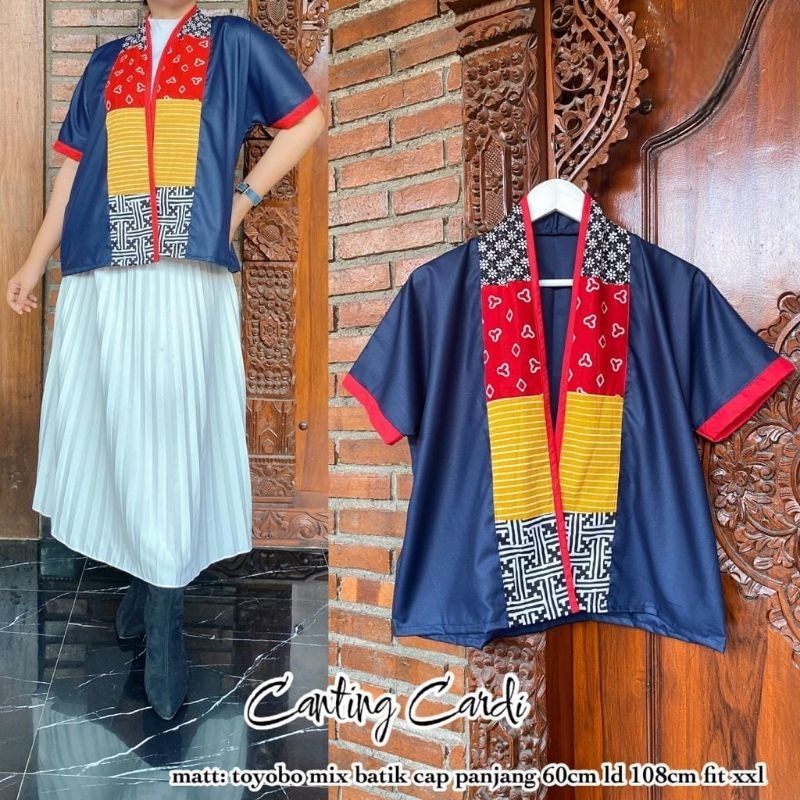 Bolero Batik Vest Cardigan Bolero Batik Outer Canting Batik Modern Batik Kerja Kantoran Batik Wanita