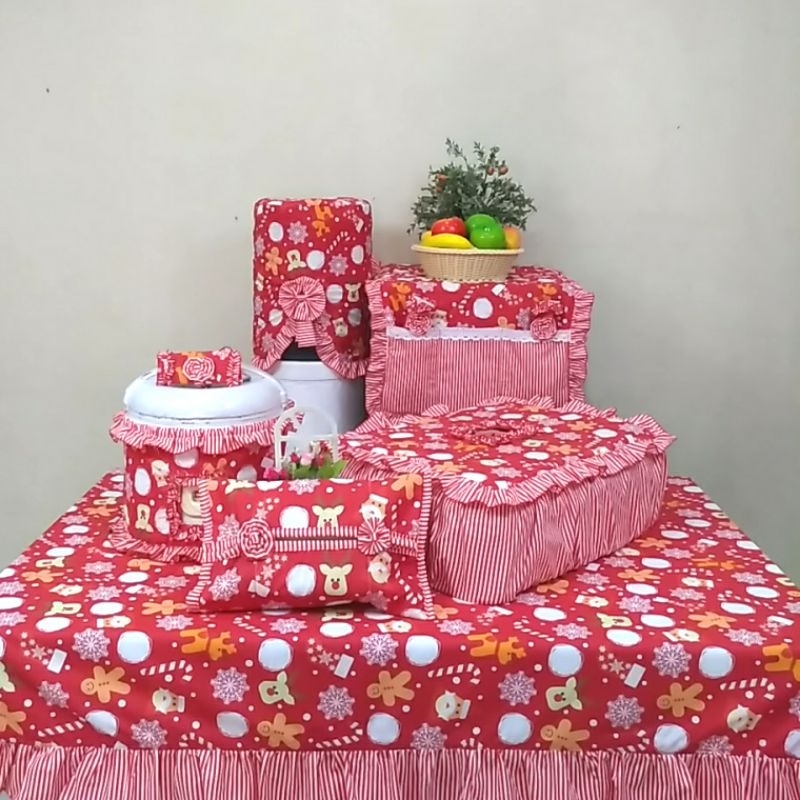 TAPLAK MEJA MAKAN SET MOTIF NATAL/CHRISMAST READY