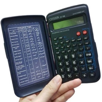 

[☂T75➢] KALKULATOR CITIZEN CT-108 scientific calculator 10+2 digits trigonometric flip cover Ready Gan