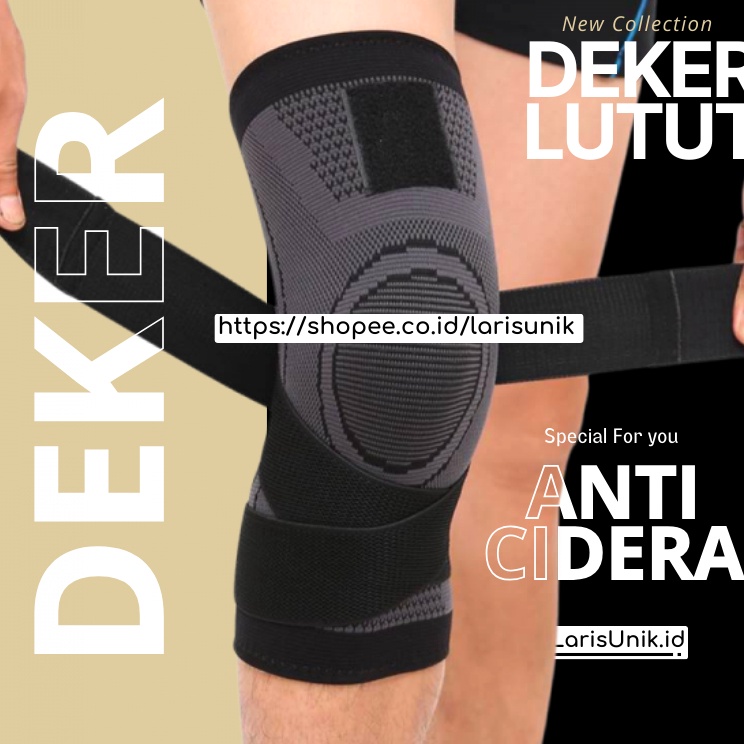[KODE PRODUK 6WYEB5254] Pelindung Lutut KNEE TALI Alat Olahraga Pelindung Lutut Sakit Cedera Nyeri S