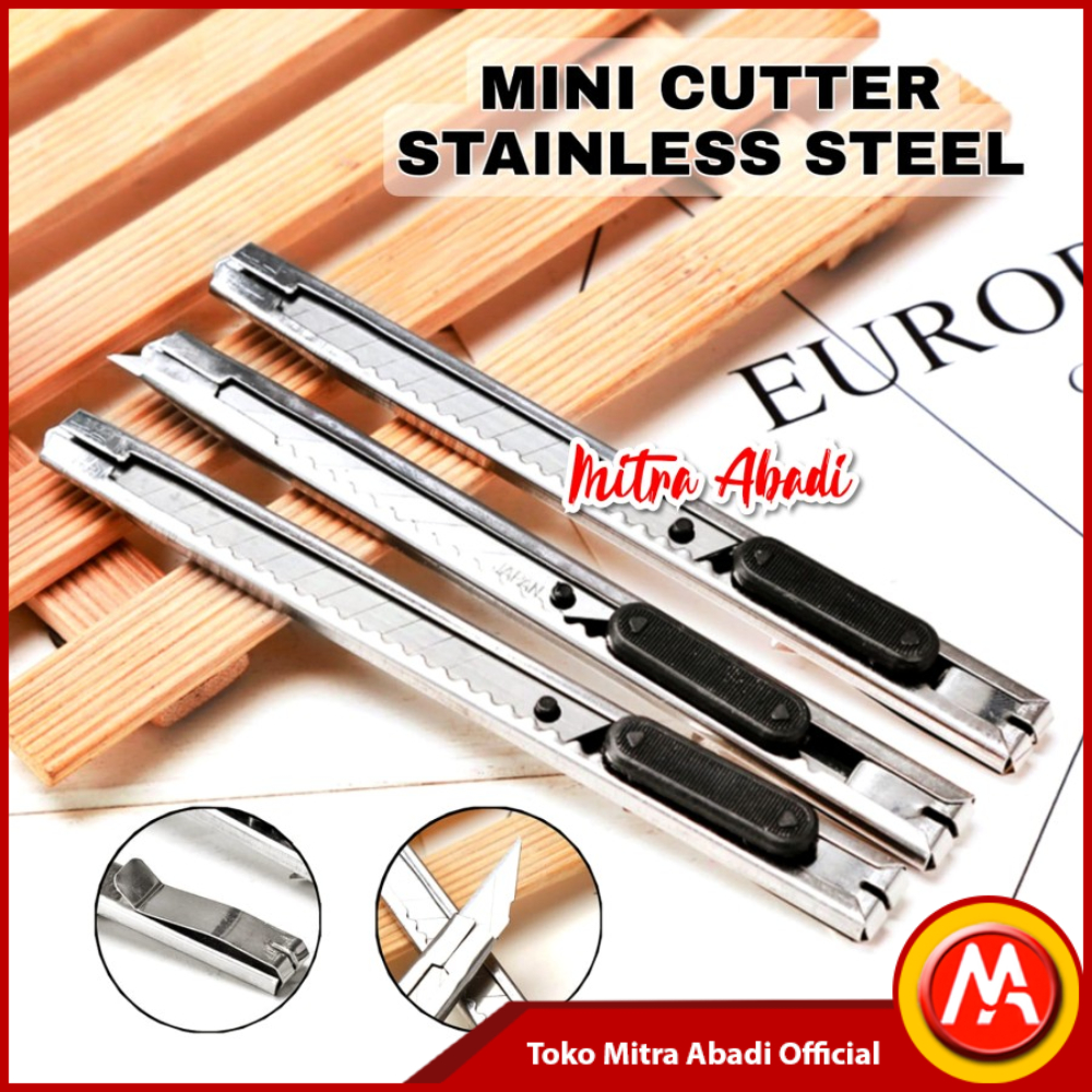 

Mini Cutter Stainless Steel / Pisau Cutter Kecil
