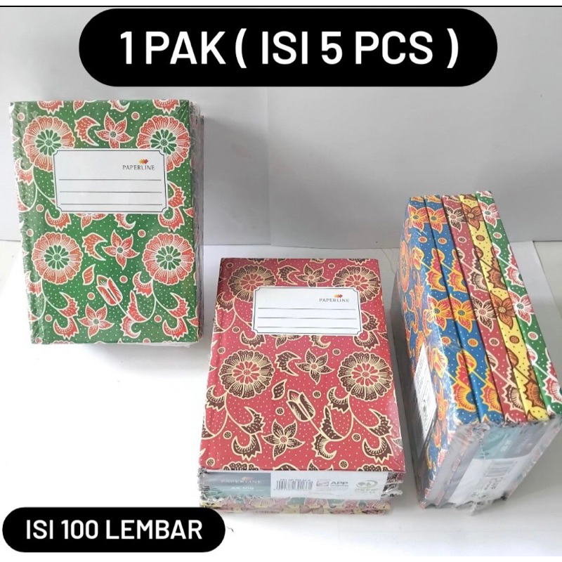 

Buku Oktavo Paperline 1 Pak (5 Pcs) Isi 100 Lembar