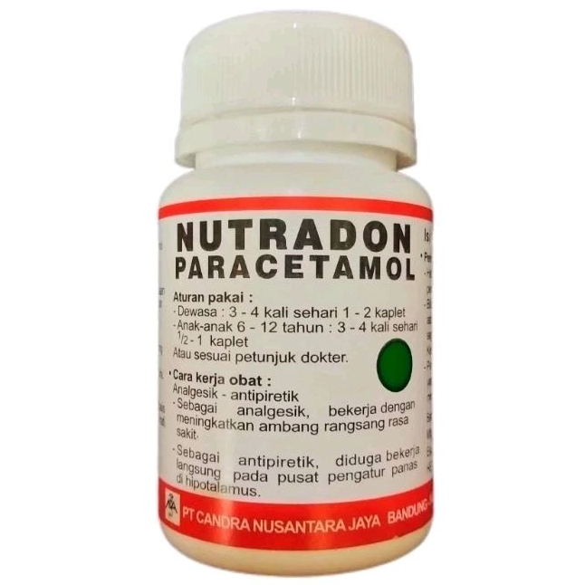 NUTRADON - Paracetamol 500mg (100's /Botol) | Pamol 500mg