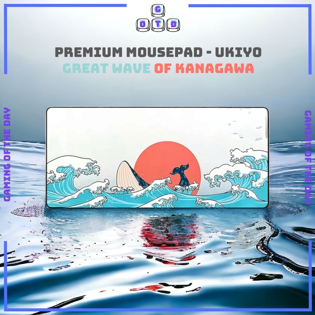 Ukiyo Great Wave of Kanagawa Premium Mousepad Deskmat by GOTD