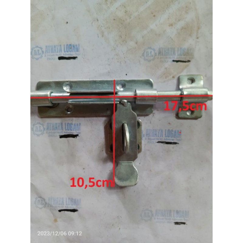 grendel slot samping pintu pagar besi