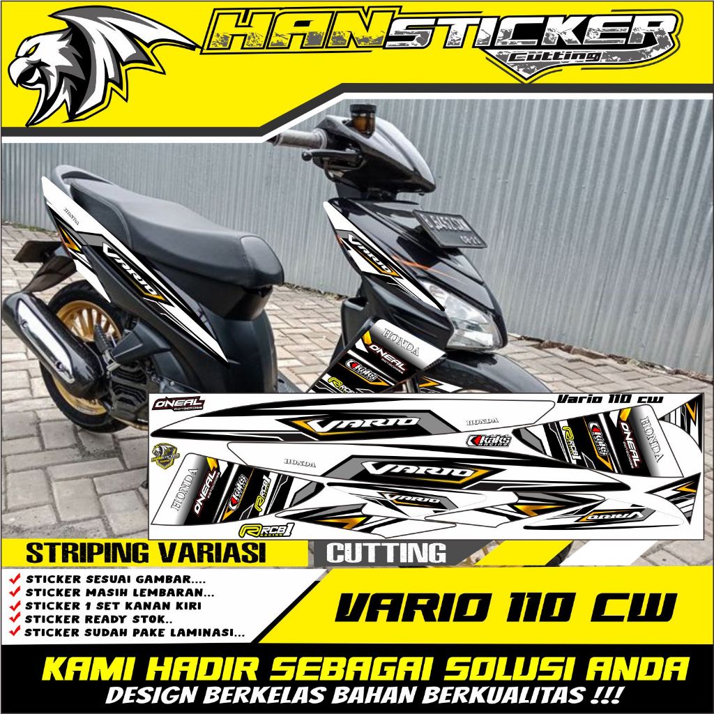 VARIO STICKER STRIPING VARIO 110 KARBU CW , STIKER MOTOR HONDA VARIO 110 KARBU RACING