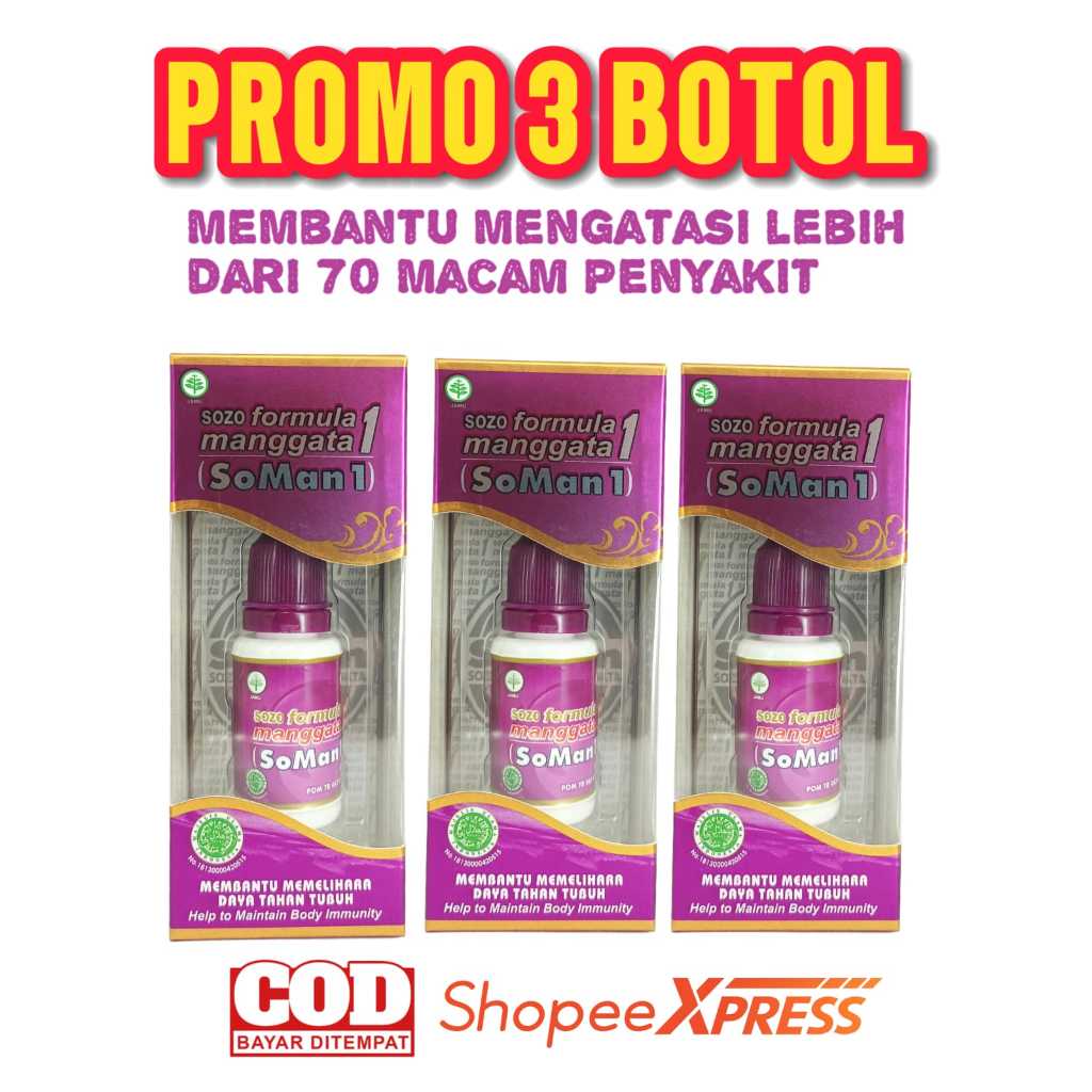 

PROMO 3 BOTOL SOMAN1 JAMU TETES HERBAL DIABETES DAN PENYAKIT LAIN