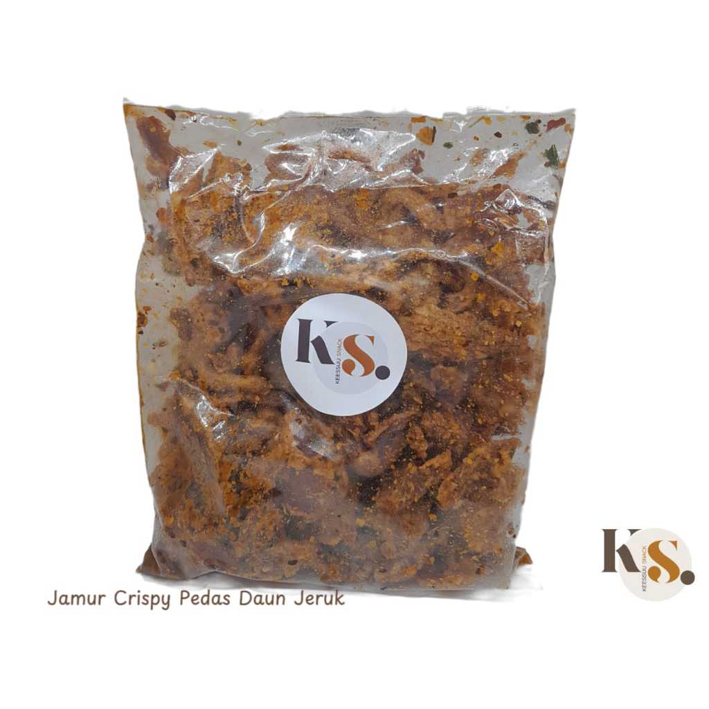 

Snack Kering Jamur Crispy Pedas Daun Jeruk Kemasan 200gr