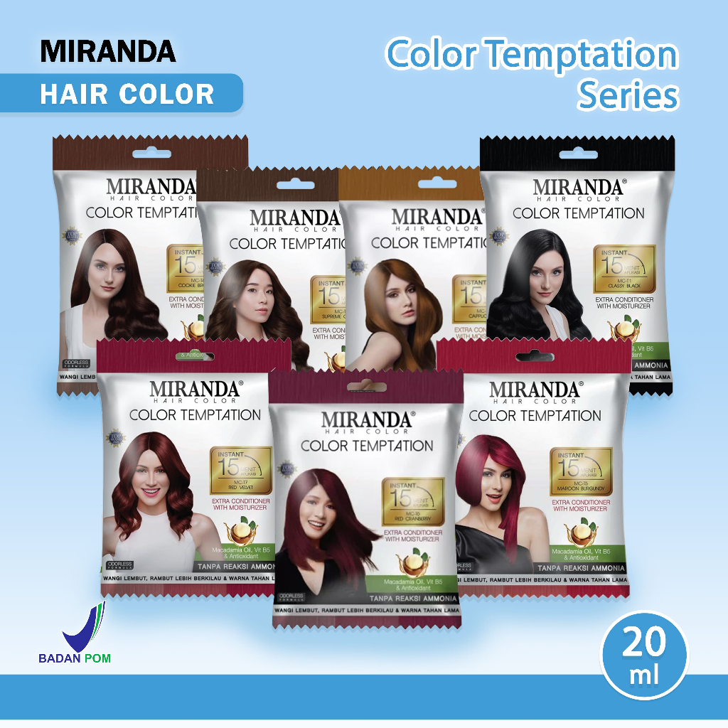 Miranda Hair Color Temptation Cat Pewarna Instan Semir Rambut
