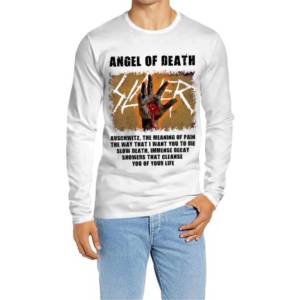 ALPHA- KAOS LENGAN PANJANG JUMBO GAMBAR METAL BAND SLAYER ANGEL OF DEATH