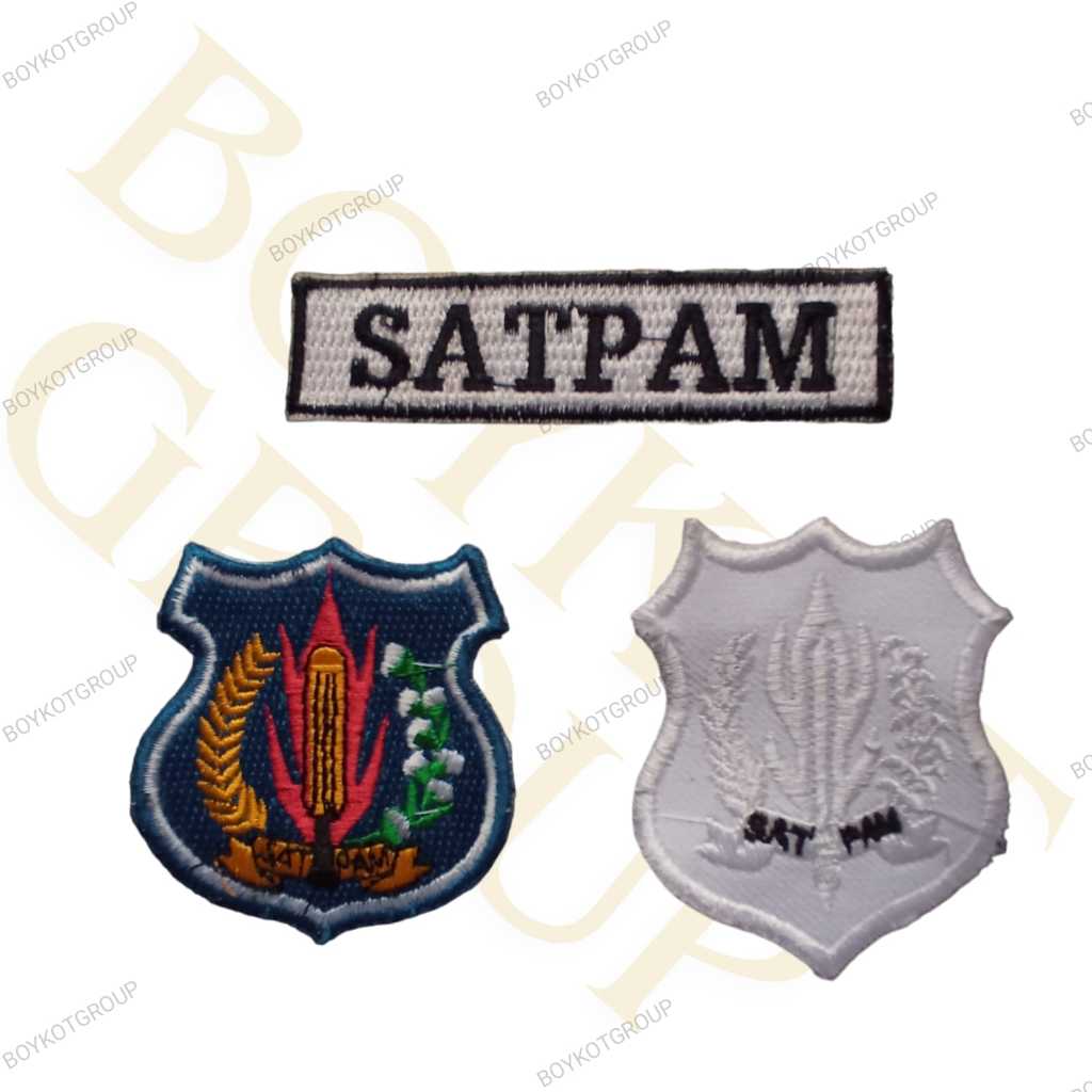 logo bordir satpam atribut bordir satpam logo kewenangan satpam / bordir securty bijian