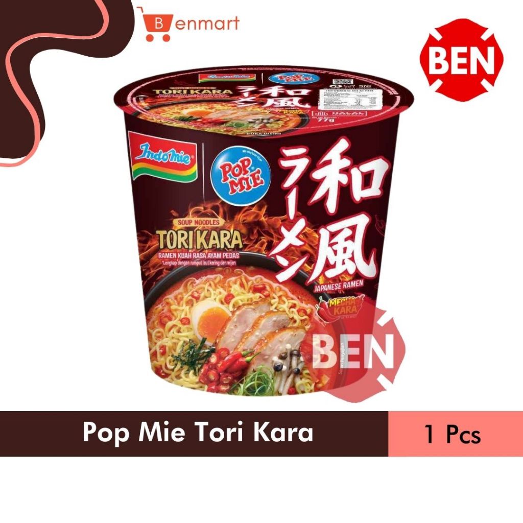 

Pop Mie TORI KARA 1 Pcs Popmie Japanese Ramen Mecha Kuah Ayam Pedas