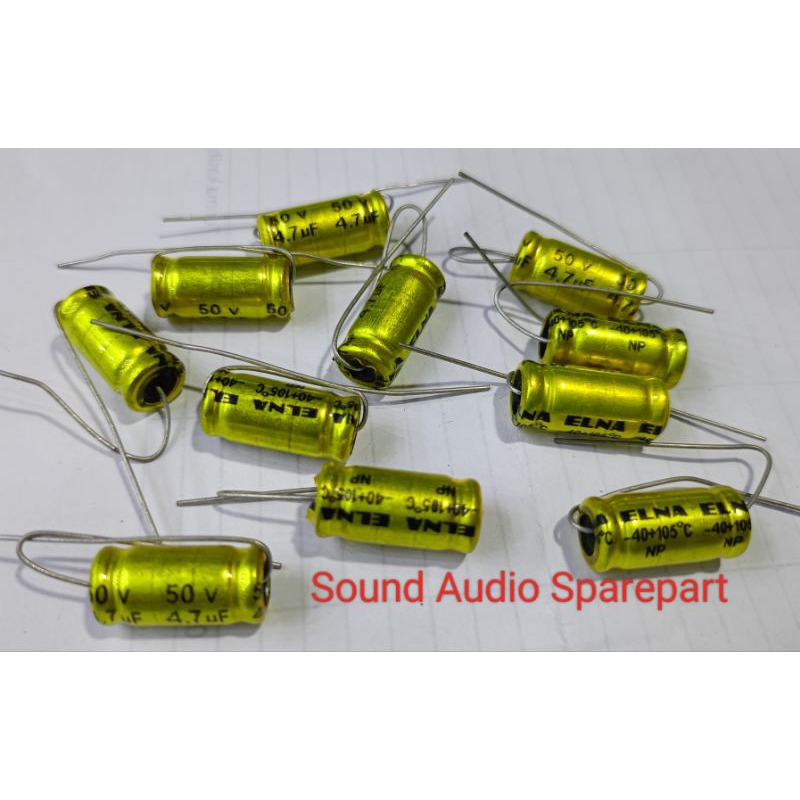 CAPASITOR ELCO 4,7 uf - 50 Volt NON POLAR.. ELCO 4,7-50V NON POLAR MERK ELNA