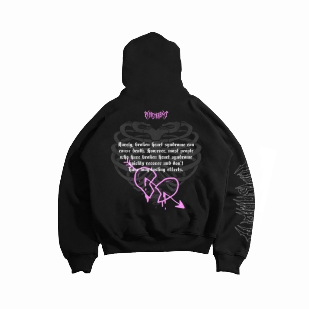 Earllab Sweater Hoodie Punishment Oversize  Cutting Unfinished Pria dan Wanita Self Love