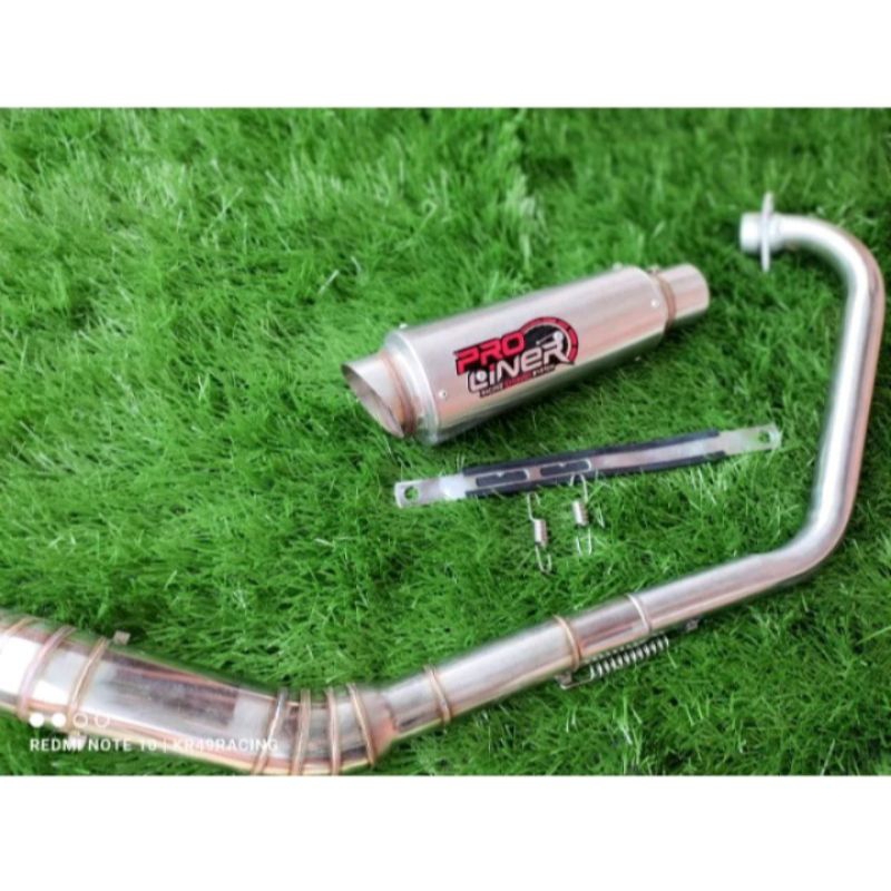 Knalpot racing pro liner motor sport MX, satria Fu, Verza, Sonic, Supra gtr, dll.