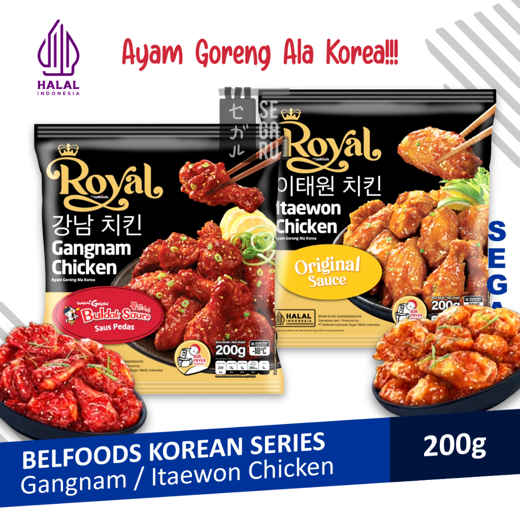

BARU! BELFOODS GANGNAM CHICKEN & ITAEWON CHICKEN 200GRAM - FROZEN FOOD / AYAM GORENG PEDAS / AYAM GORENG KOREA