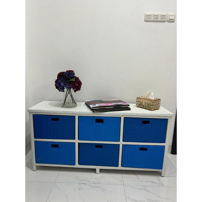 Lemari Rotan sintetis 6 laci