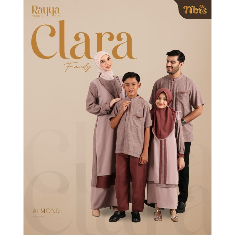 (COD) CLARA-ALMOND SARIMBIT NIBRAS TERBARU 2024/RAYYA SERIES NIBRAS/NIBRAS SARIMBIT/SERAGAM KELUARGA