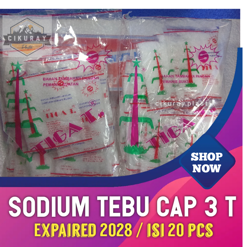 

Sodium Tebu Bubuk / Pemanis Cap 3 T isi 20pcs