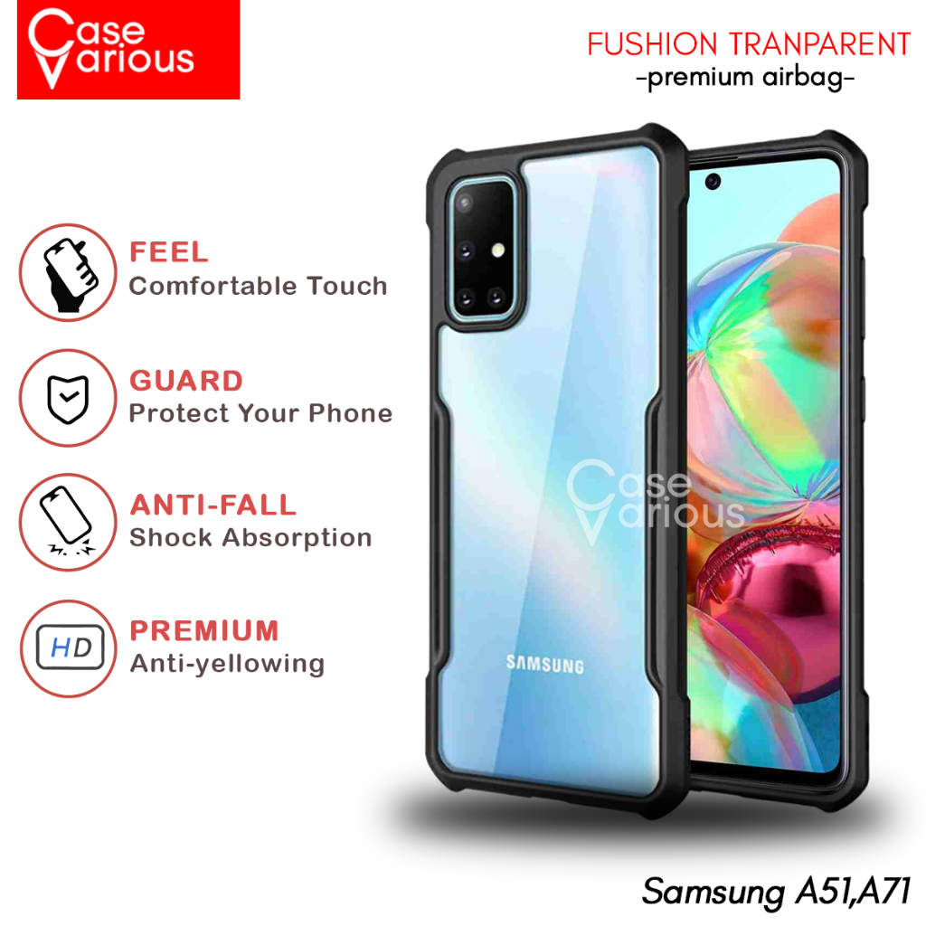 Case Samsung A51,A71 Hard Case Fushion Casing Transparent