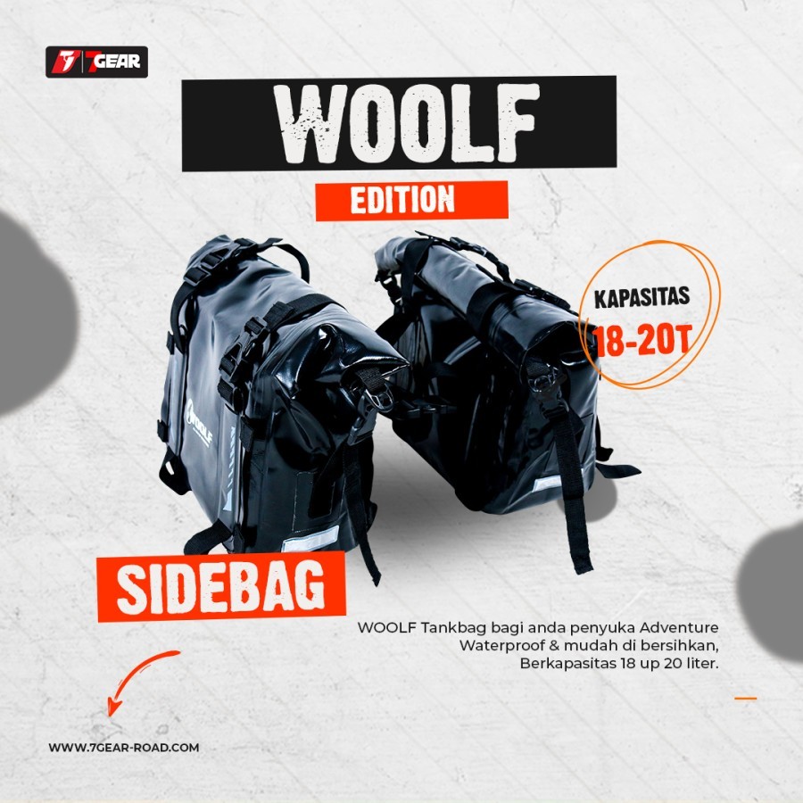 Sidebag Woolf Waterproof | Tas Samping Motor | Box Samping Motor