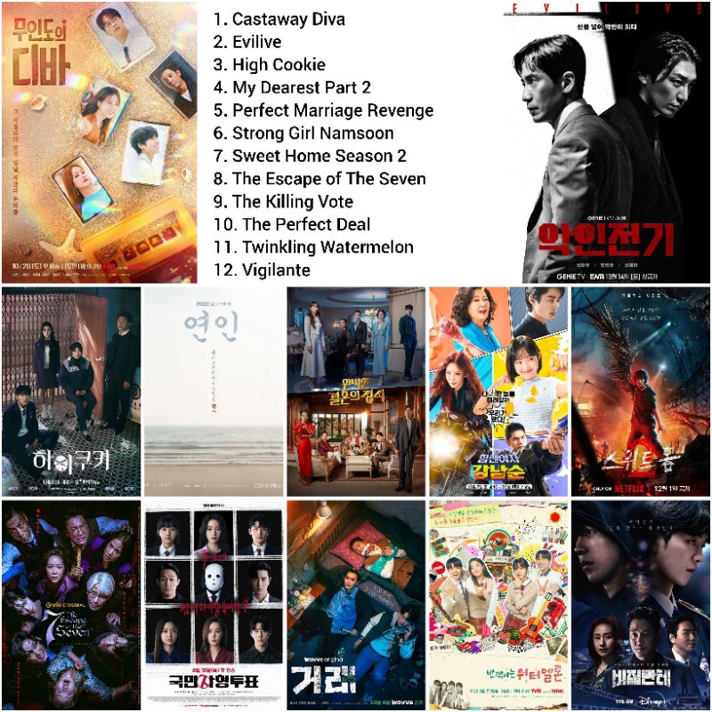 USB 64GB Drama Korea 2023 Castaway Diva, Evilive, High Cookie, My Dearest Part 2, Perfect Marriage R